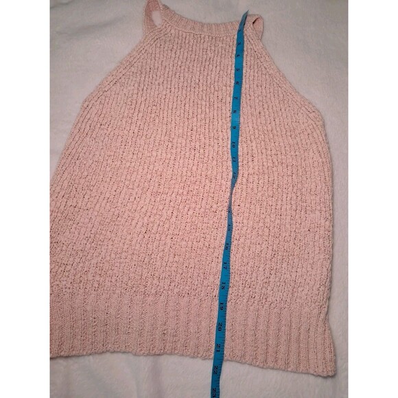 J.Crew High Neck Textured Pointelle Sweater Tank Light Pink J0928 Size XXS - Picture 7 of 9